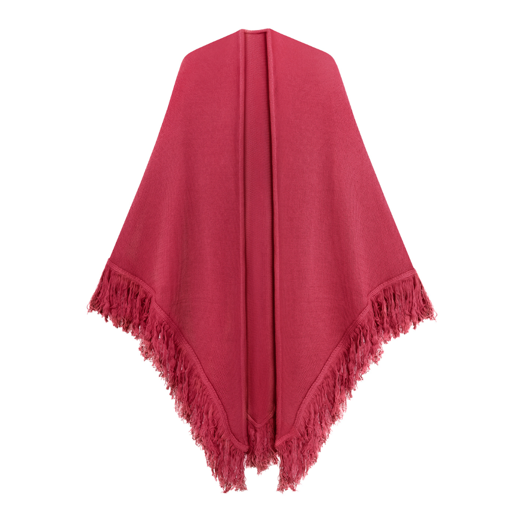 Chal Algodón Seda ROJO